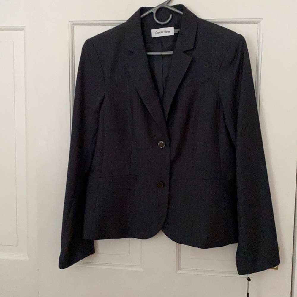Beautiful Work Blazer, Gray Striped